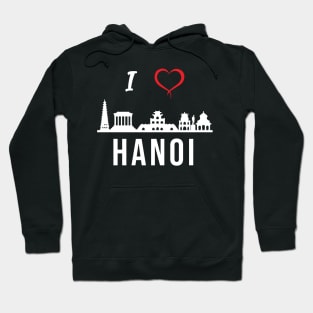 I love Hanoi Skyline Vietnam Vietnamese Design Hoodie